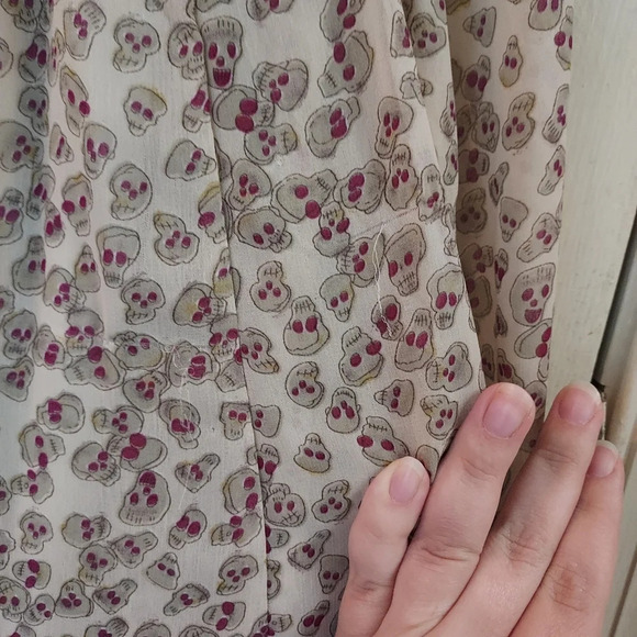 Tripp NYC Daang Goodman Chiffon Skull Heads Dress in Size 16 - Picture 12 of 13